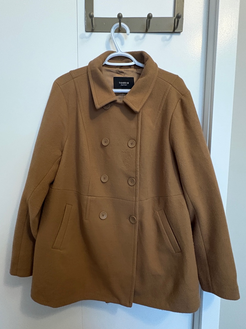 torrid Camel Double-Breasted Pea Coat size 1